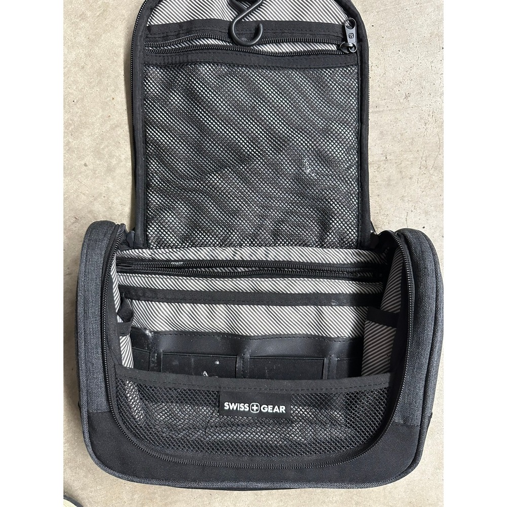 SwissGear Hanging Toiletry Bag Travel Organizer Charcoal Gray WTRA-14-JH-3106